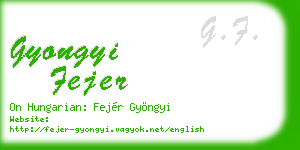 gyongyi fejer business card